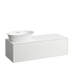 LAUFEN The new classic drawer unit / sideboard H4060810851701 117.5x34.5x45.5cm, 2000 drawer, washstand cut-out on the left, matt white