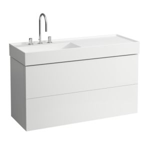LAUFEN Kartell H4076480336401 118x60x45cm, 2 drawers, matt white