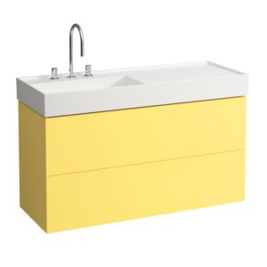LAUFEN Kartell H4076480336441 118x60x45cm, 2 drawers, senfgelb