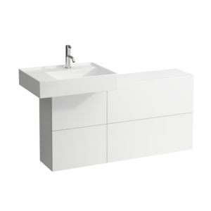 Laufen Kartell Waschtischunterschrank 120x61x27cm 4082910336401, Ausschnitt links, weiß matt