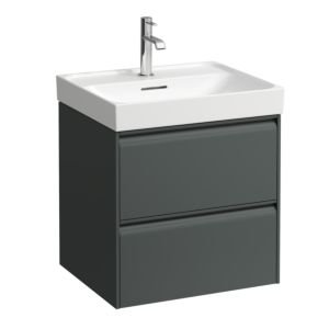 Laufen Meda meuble sous-vasque H4215620112661 53,4x51,5x44,8cm, 2 tiroirs, gris signalisation