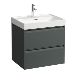 Laufen Meda meuble sous-vasque H4215720112661 58,4x51,5x44,8cm, 2 tiroirs, gris signalisation