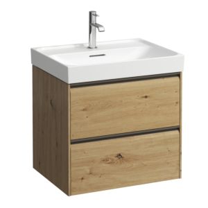 Laufen Meda meuble sous-vasque H4215720112671 58,4x51,5x44,8cm, 2 tiroirs, chêne sauvage