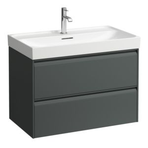 Laufen Meda meuble sous-vasque H4216120112661 78,4x51,5x44,8cm, 2 tiroirs, gris signalisation