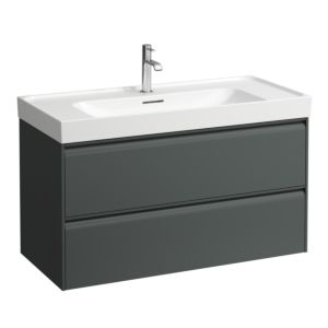 Laufen Meda meuble sous-vasque H4216220112661 98,4x51,5x44,8cm, 2 tiroirs, gris signalisation