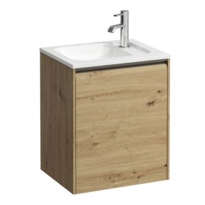 Laufen Meda meuble sous-vasque H4216620112671 43,7x51,5x33,9cm, 1 porte, charnière à droite, chêne sauvage