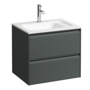 Laufen Meda meuble sous-vasque H4216720112661 57,2x50,4x44,2cm, 2 tiroirs, gris signalisation