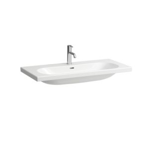 vasque à poser Laufen Lua H8160890001071 100x46cm, blanc , avec trop-plein, avec trou pour robinetterie 801