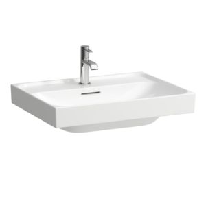 Laufen Meda vasque à poser H8161137571041 60x46cm, avec trop-plein, 1 trou de robinetterie par vasque, blanc mat