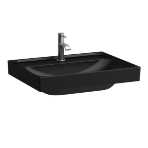 Laufen Meda countertop washbasin H8161137161111 60x46cm, without overflow, 1 tap hole per basin, matt black