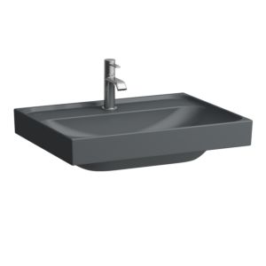 Laufen Meda washbasin H8101137581111 60x46cm, built-under, without overflow, 1 tap hole per basin, matt graphite
