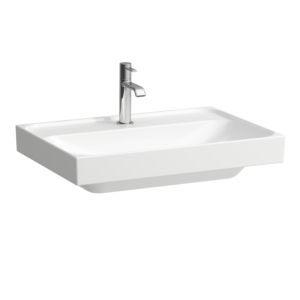 Laufen Meda vasque à poser H8161140001111 65x46cm, sans trop-plein, 1 trou de robinetterie par vasque, blanc