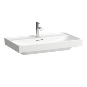 Laufen Meda vasque à poser H8161177571041 80x46cm, avec trop-plein, 1 trou pour robinetterie, blanc mat