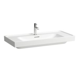 Laufen Meda Aufsatzwaschtisch H8161190001041 100x46cm, mit Überlauf, 1 Hahnloch, weiß