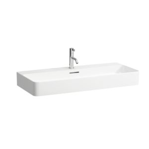 Lavabo LAUFEN VAL, 95x42cm, LCC, avec trou pour robinetterie et trop-plein, céramique saphir
