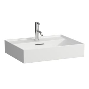 Laufen Kartell Aufsatzwaschtisch H8163337571041,  60x46cm, weiß matt, Überl. & Hahnl., Saphirkeramik