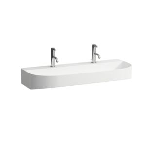 LAUFEN Sonar H8163474001151 100x42cm, dessous rectifié, mural, sans trop-plein, avec 2 trous pour robinetterie, LCC