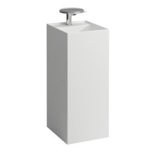LAUFEN Kartell Waschtisch H8113317571111 37,5x43,5x90cm, freistehend, ohne Überlauf, 1 Hahnloch, weiß matt