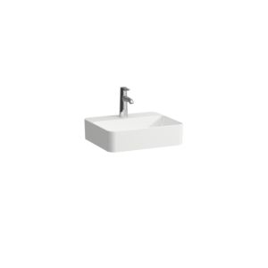 Laufen Val washbasin bowl H8122804001561 45x38cm, white LCC, without overflow, 1 tap hole