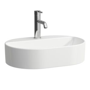 Laufen SAVOY washbasin bowl H8129450001041 38x55cm, oval, with overflow, 1 tap hole, white