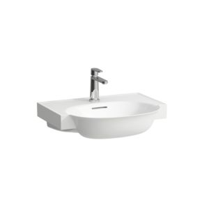 LAUFEN The new classic washbasin H8138537571081 under, with overflow, with 3 tap holes, matt white