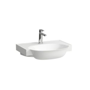 LAUFEN Le nouveau lavabo classique H8138534001581 sous, sans trop-plein, avec 3 trous pour robinetterie, LCC