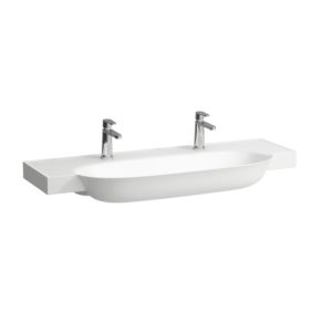 LAUFEN The new classic H8138580001151 under, without overflow, with 2 tap holes, white