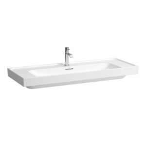 Laufen Meda washbasin H8141117571041 120x46cm, built-under, with overflow, 1 tap hole, matt white