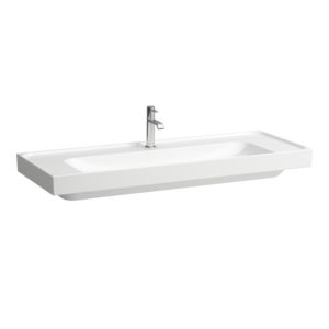 Laufen Meda washbasin H8141117571111 120x46cm, built-under, without overflow, 1 tap hole, matt white