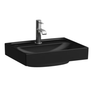 Laufen Meda accessoire lave-mains H8161117161111 45x35cm, sans trop-plein, 1 trou de robinetterie par vasque, noir mat