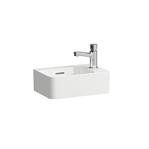 LAUFEN Val H8152804001061 Cloakroom basin built under, with overflow, tap hole on the right, white LCC
