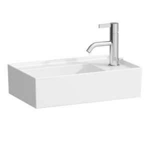 Laufen Kartell Handwaschbecken 8153344001121,  46x28cm, weiß LCC, o. Hahnl. rechts, Saphirkeramik