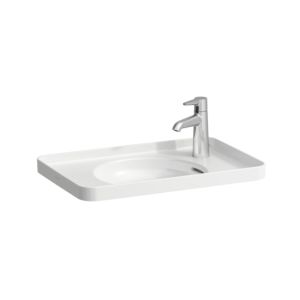 LAUFEN Val washbasin H8172817571091 55x36cm, from above, matt white, without tap hole, with overflow