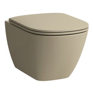 Laufen LUA wall-hung toilet H8200800180001 , 36x52cm, rimless, EasyFit mounting set, bahama beige