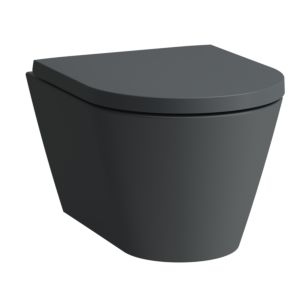 LAUFEN Kartell wall washdown WC H8203337580001 graphite matt, rimless, shape inside round