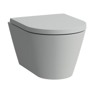 LAUFEN Kartell wall washdown WC H8203337590001 gray matt, rimless, shape inside round