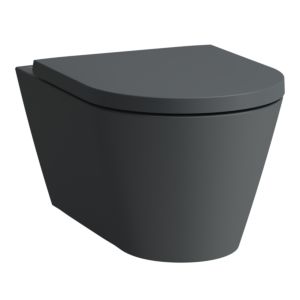 Laufen Kartell wall-mounted washdown WC H8213317580001 graphite matt, rimless, with Silent Flush