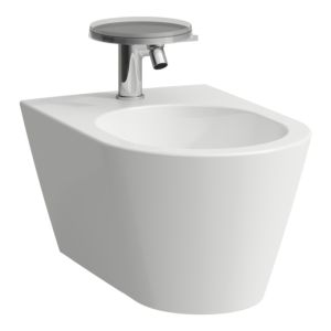 Laufen Kartell Wand-Bidet 8303310003021 weiß 37x54,5cm, 1 Hahnloch, mit Ab- und Überlaufventil