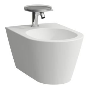 Laufen Kartell Wand-Bidet 8303317573021 weiß matt, 37x54,5cm, 1 Hahnloch, mit Ab- und Überlaufventil
