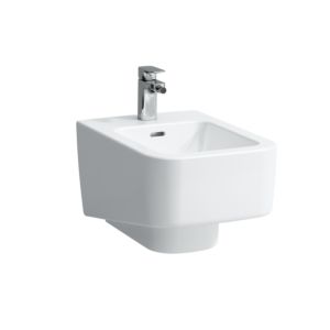 Laufen Pro S Wand-Bidet 8309614003021 weiß, 1 Hahnloch, mit unsichtbarer Befestigung