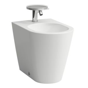 LAUFEN Kartell stand- Bidet 8323310003021 white, 37x54.5cm, 2000 tap hole, with waste and overflow valve