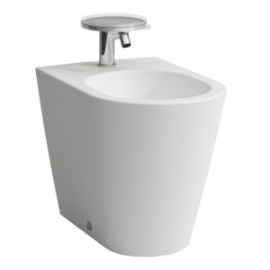 Laufen Kartell Stand-Bidet 8323317573021 weiß matt 37x54,5cm, 1 Hahnloch, mit Ab- und Überlaufventil