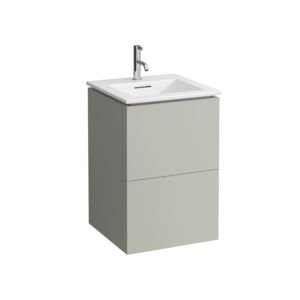 Laufen Kartell Waschtisch-Set 8603316411041 mit Waschtischunterbau, 50x50x72,6cm, kieselgrau