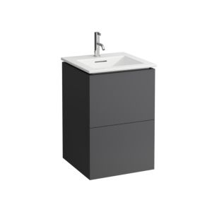 Laufen Kartell Waschtisch-Set 8603316421041 mit Waschtischunterbau, 50x50x72,6cm, schiefergrau