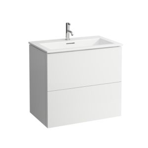 Laufen Kartell Waschtisch-Set 8603356401041 mit Waschtischunterbau, 80x50x72,6cm, weiß matt