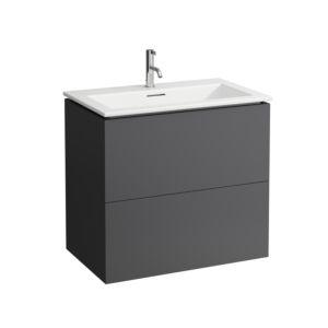 Laufen Kartell Waschtisch-Set 8603356421041 mit Waschtischunterbau, 80x50x72,6cm, schiefergrau