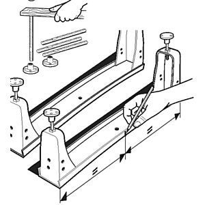 Laufen Wannenfuss 2961720000001  höhenverstellbar 13,5-19 cm, starre Form