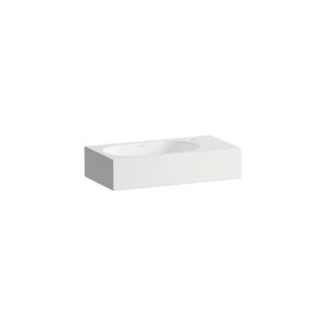 Laufen FUSION.S washbasin H515FS40001111 450x236x100 mm, with tap ledge, with one tap hole, without overflow, white