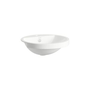 Laufen FORM semi-recessed washbasin H516FM50001041 450x450x163 mm, with tap ledge, with one tap hole, centered, with overflow, white