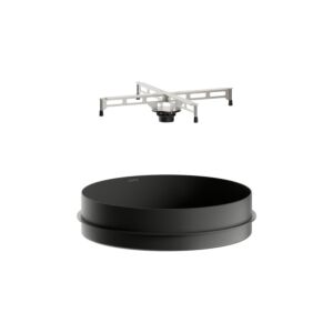 Lavabo encastré Laufen IN &amp; OUT H517IO47161121 400 x 400 x 114 mm, rond, sans perçage pour robinetterie, sans trop-plein, noir mat